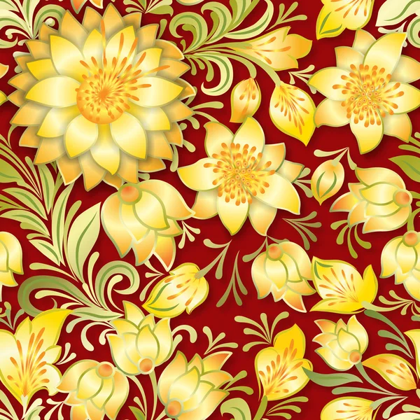 Ornamento floral sin costuras vintage abstracto — Vector de stock