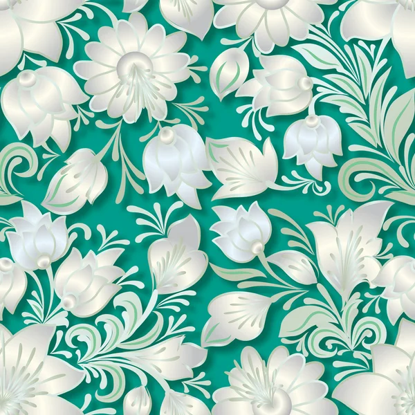 Ornamento floral sem costura vintage abstrato — Vetor de Stock