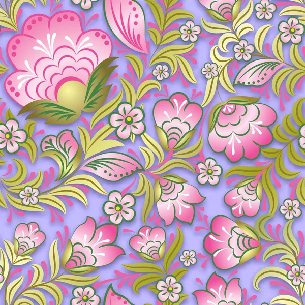 Ornement floral vintage abstrait sans couture — Image vectorielle