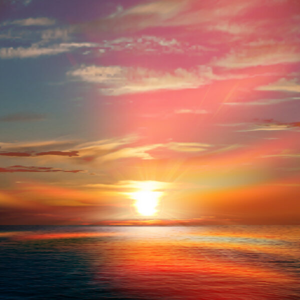 Аннотация Nature Background with Sunset And Clouds
