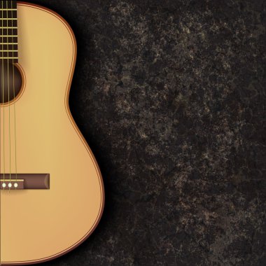 soyut grunge müzik arka plan siyah gitar ile