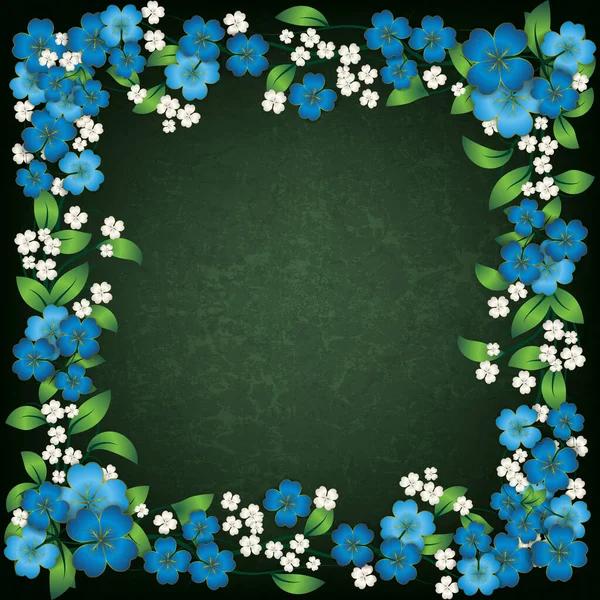 Astratto Ornamento Floreale Sfondo Verde — Vettoriale Stock