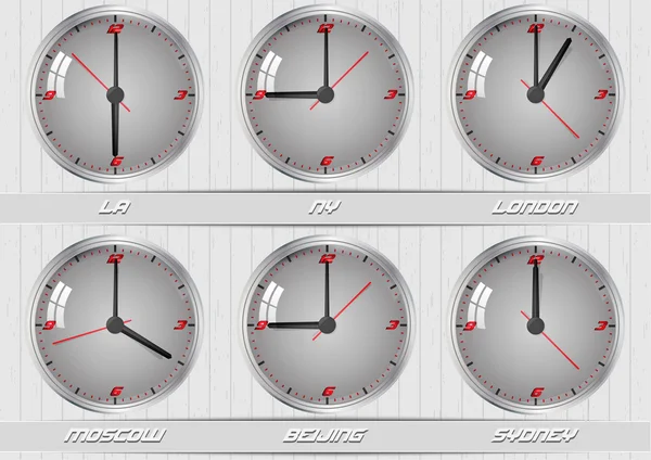 Fusos horários —  Vetores de Stock