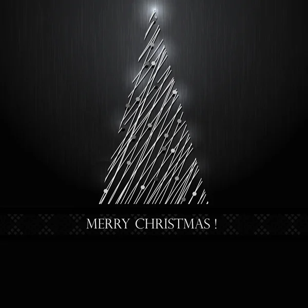 Argent arbre de Noël — Image vectorielle
