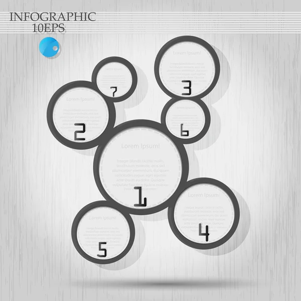Circles infographic white background. — Stock Vector