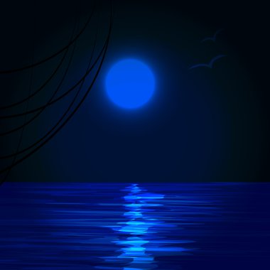 su üzerinde moon