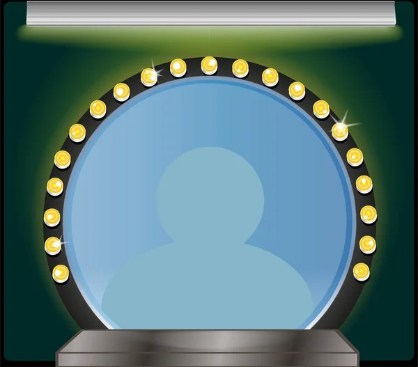 Retro kulaté zrcadlo — Stockový vektor