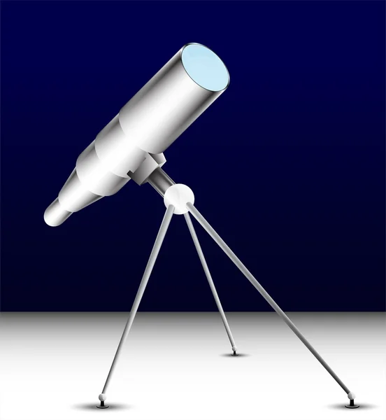 Telescopio in metallo retrò — Vettoriale Stock