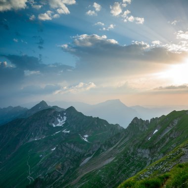 brienzer rothorn günbatımı