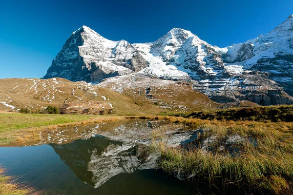 Eiger an Monch mountain panorama — Stock Photo, Image