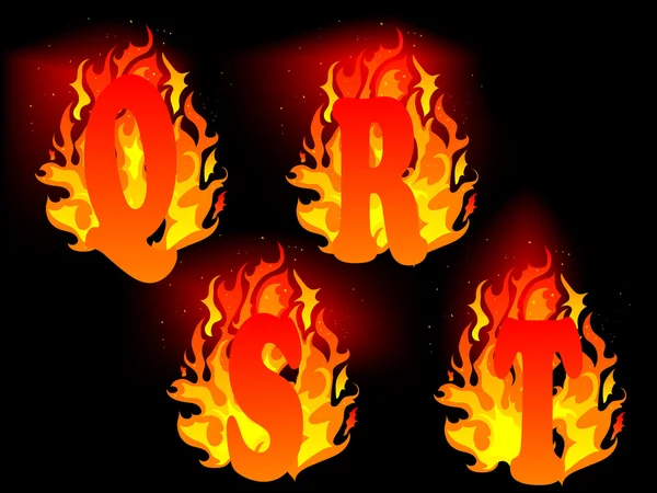 Brennende Briefe — Stockvektor