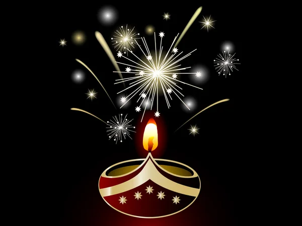 Diwali lamp — Stockvector