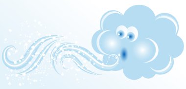 Blowing cloud clipart