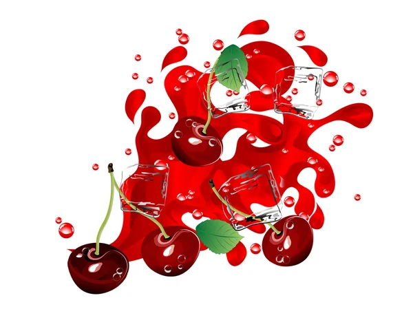 Cherry šťáva — Stockový vektor