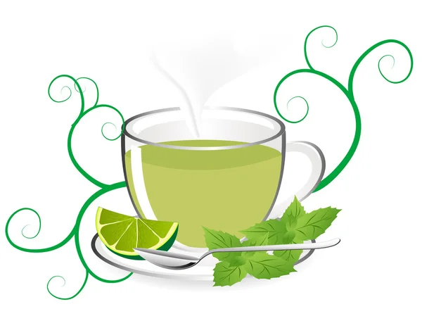 Мятный чай — стоковый вектор
