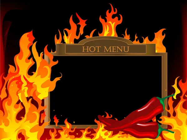 Hot menu — Stock Vector