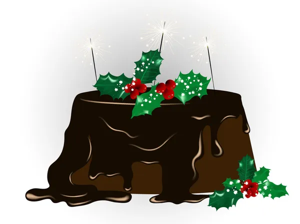 Christmas cake — Stock Vector