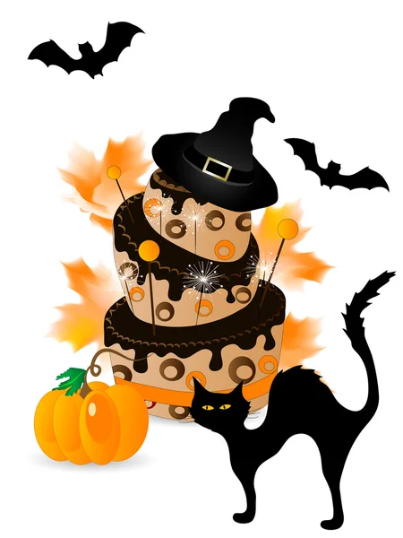 Halloween cake — Stock Vector