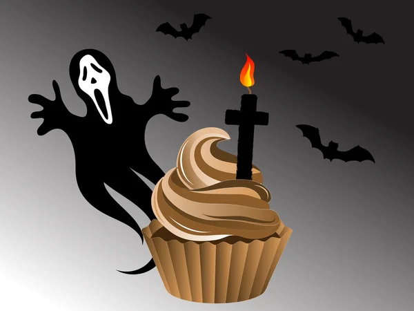 Cupcake di Halloween — Vettoriale Stock