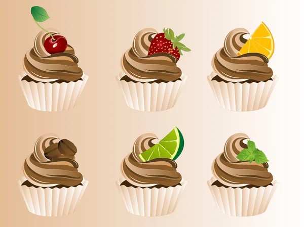 Cupcakes — Stock Vector