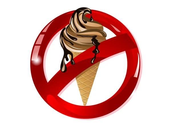 Žádná zmrzlina — Stockový vektor