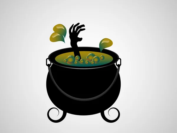 Witches cauldron — Stock Vector