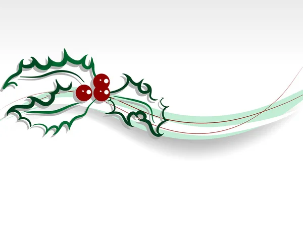 Kerstmis holly — Stockvector