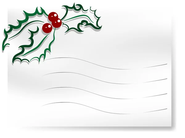 Kerstmis holly — Stockvector