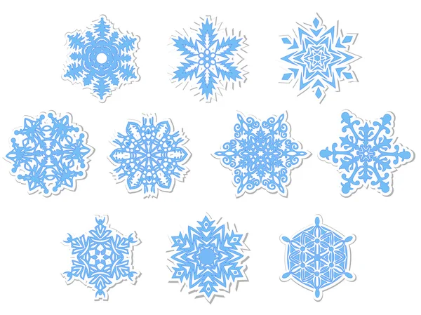 Copos de nieve — Vector de stock