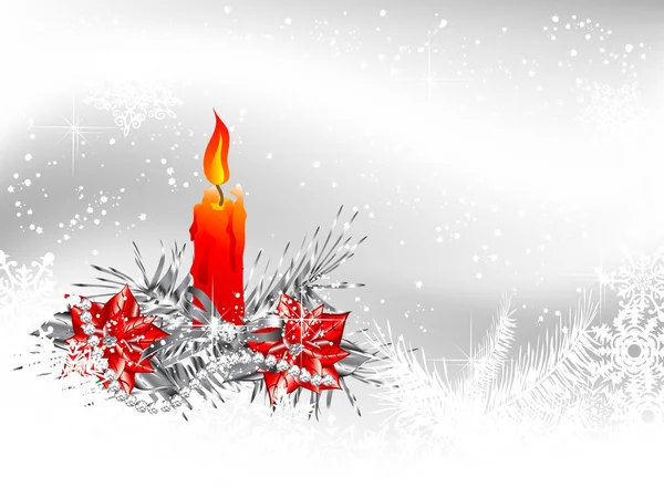 Christmas candle — Stock Vector