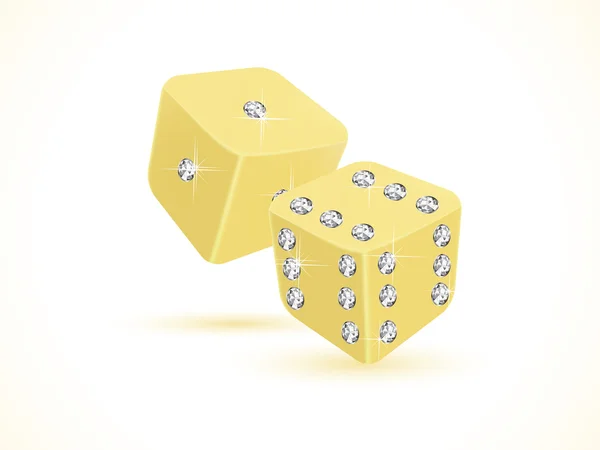 Golden dices — Stock Vector