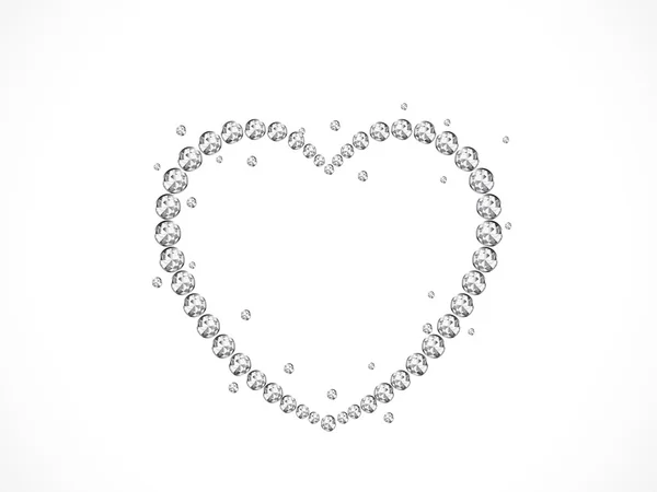 Coeur de diamant — Image vectorielle