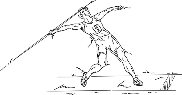 Javelin masculino — Vetor de Stock