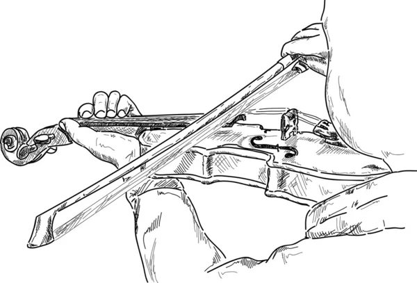 Jeune violoniste — Image vectorielle