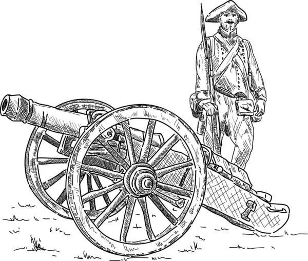 Artilleryman — Stockový vektor