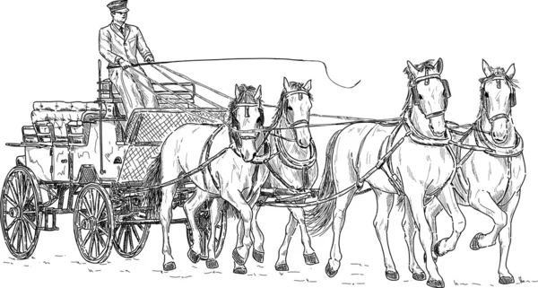 Carruaje de caballo — Archivo Imágenes Vectoriales
