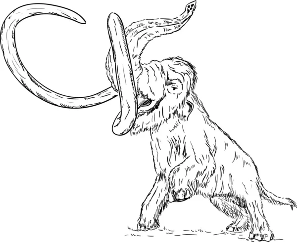 Mamut a la toma — Archivo Imágenes Vectoriales