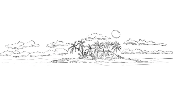 Tropikalna wyspa — Wektor stockowy