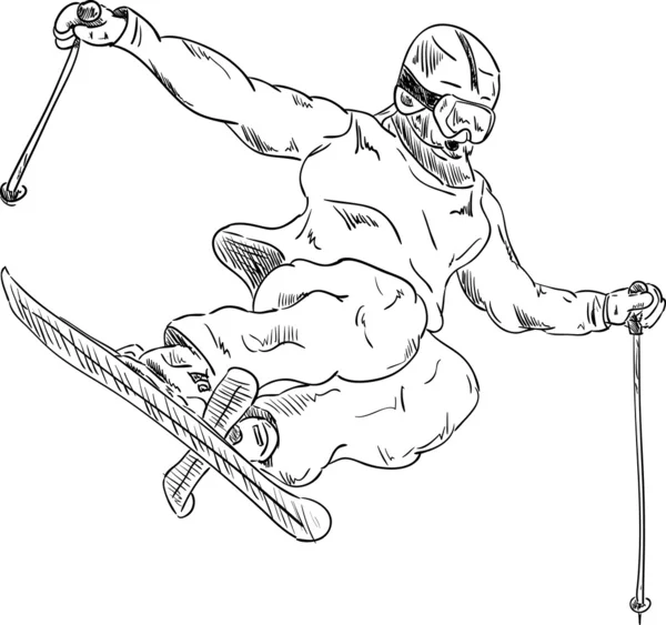 Ski jumping — Stock Vector
