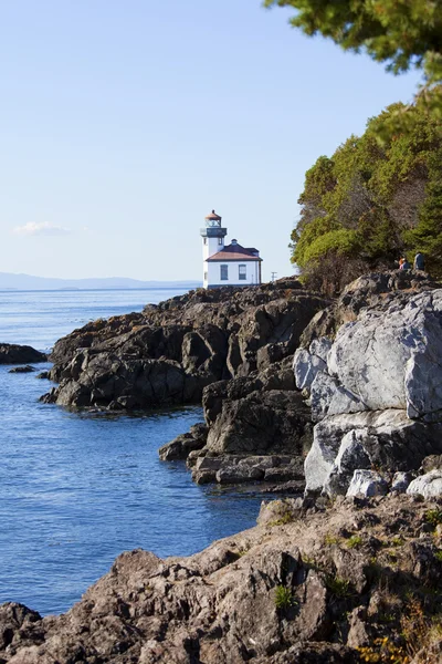 Eaux bleues de la côte de l'île de San Juan, État de Washington — Photo