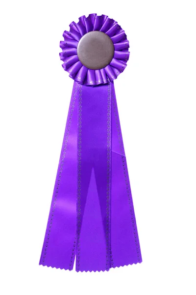 Premio cinta púrpura aislado en blanco —  Fotos de Stock