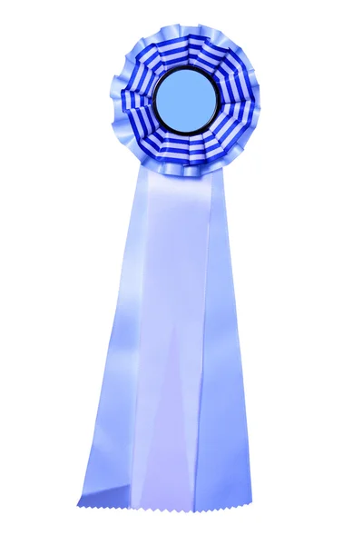 Schöne blau-weiße Schleife für Auszeichnung oder Preis — Stockfoto
