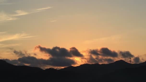 Zeitraffer-Fotografie bei Sonnenaufgang — Stockvideo