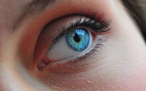 Mujer ojo azul Fotos De Stock