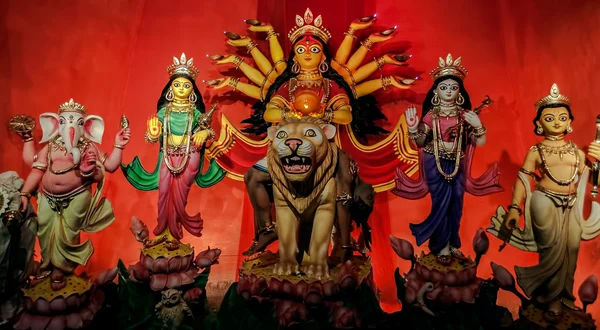 Durga ídolo, tradicional, culto, hindú, hinduismo, cultura bengalí — Foto de Stock