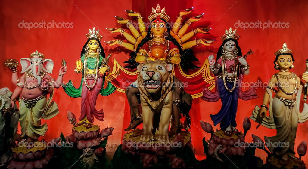 Durga Idol, traditional, worship, Hindu, Hinduism, Bengal cultur