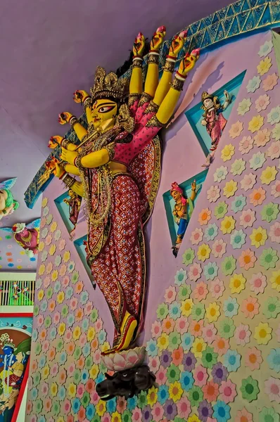 Goddess Durga, artwork and decoration, Durga Worship Festival, K — Stock Photo, Image