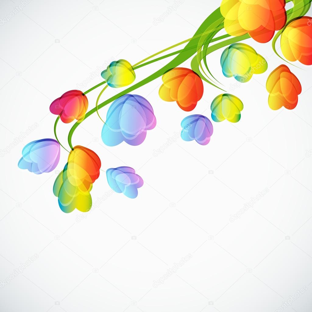 Background with a abstract flowers