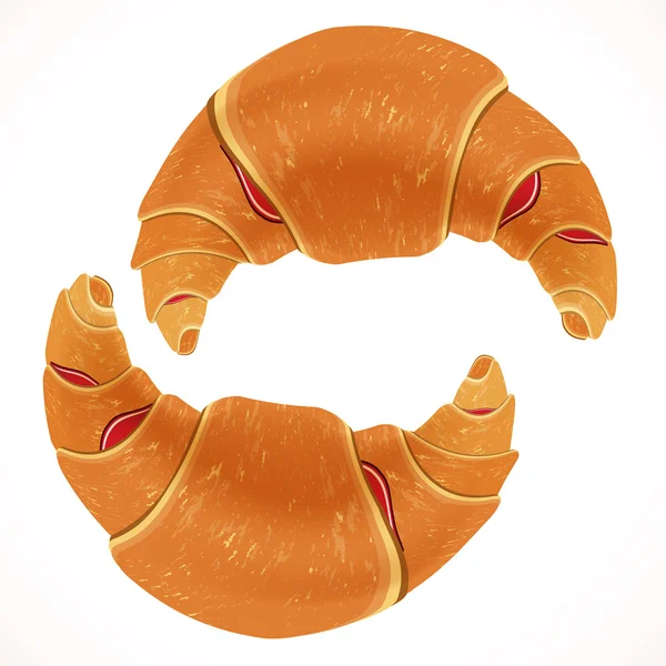 Smakelijke smakelijk croissants. — Stockvector