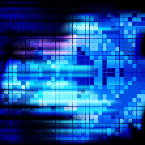 Blaue Strahlen Licht Mosaik Hintergrund. — Stockvektor